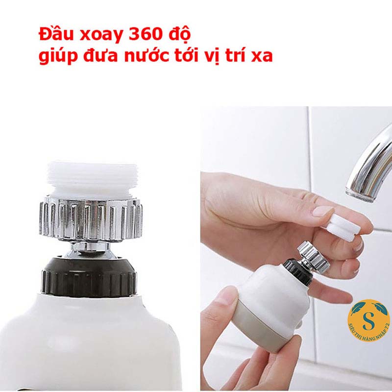 Đầu Vòi Nối Rửa Bát Tăng Áp Xoay 360 Độ (VÒI TĂNG ÁP)