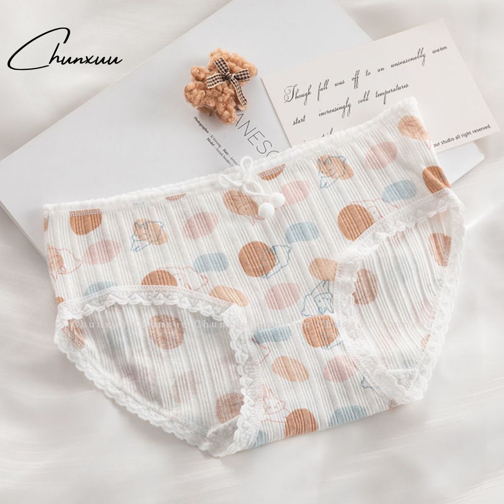 Quần lót nữ CHUNXUU vải cotton co dãn họa tiết thỏ dễ thương- QC119