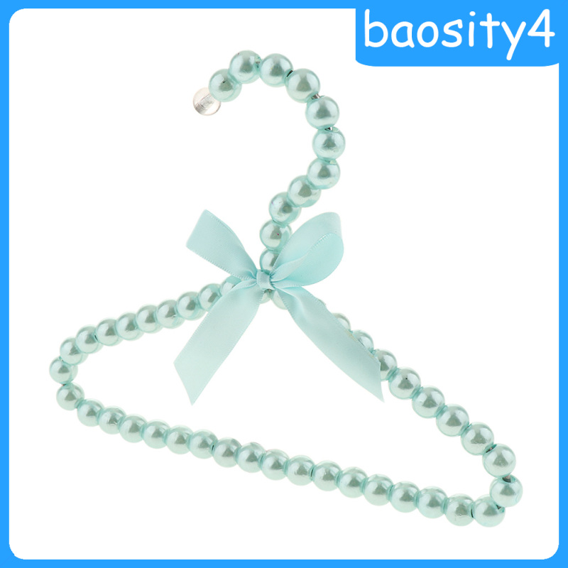 4 Móc Treo Quần Áo Hình Nơ Đính Ngọc Trai Cho Bé Gái