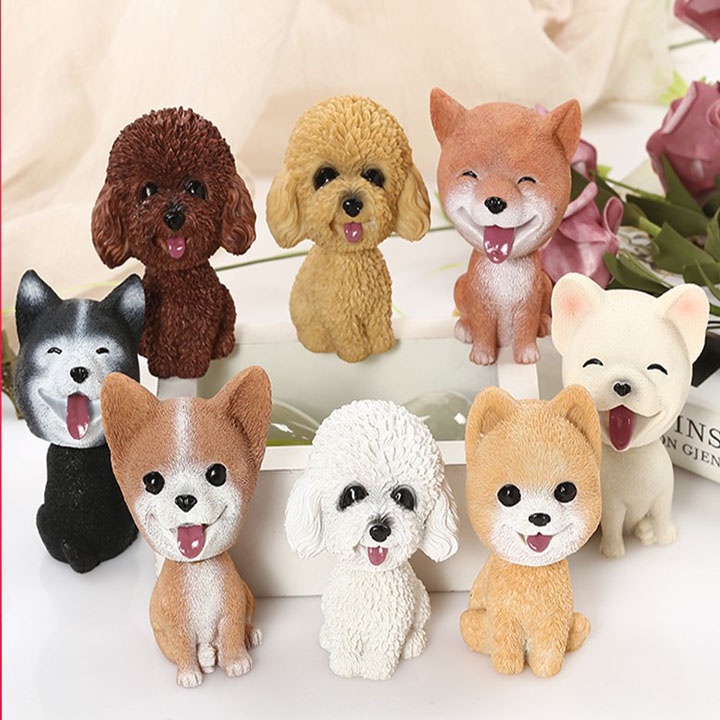 Phụ kiện trang trí bánh sinh nhật  Chó nhựa baby - đồ trang trí bánh kem