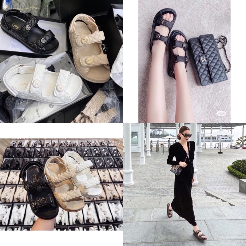 sandal chanel quai dán thể thao fullbox