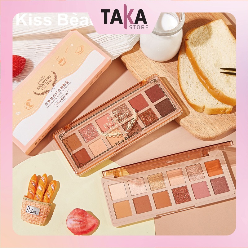 Bảng phấn mắt đa chiều 12 màu KISS BEAUTY chính hãng nội địa trung KISSBEAUTY KIVADO