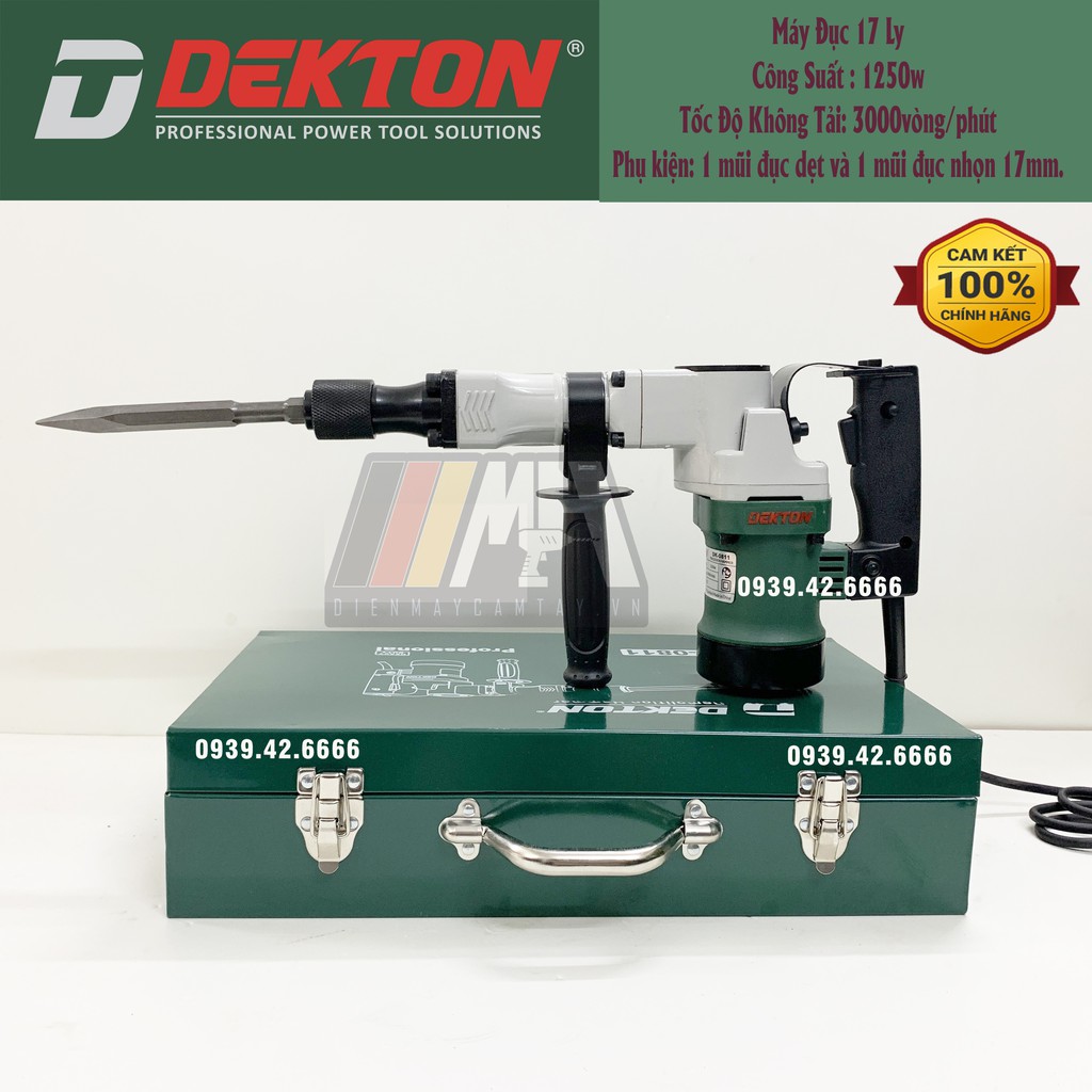 Máy Đục Bê Tông Dekton DK-DH0811 - Đầu 17mm - Công Suất 1250W