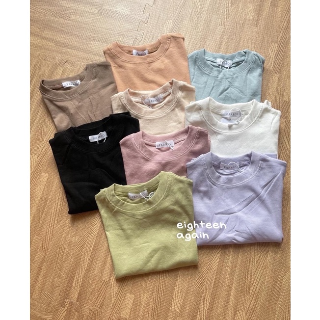 Áo croptop ôm vải thun mịn co giản (Hàng sẵn/ảnh thật)