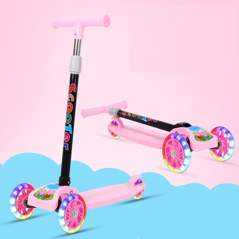 Xe Trượt Scooter 💝 BÁN GIÁ GỐC 💝 Xe Scooter Cao Cấp Cho Bé 2-8 Tuổi 3 Bánh Có Đèn LED Gấp Gọn Bền Đẹp HOT