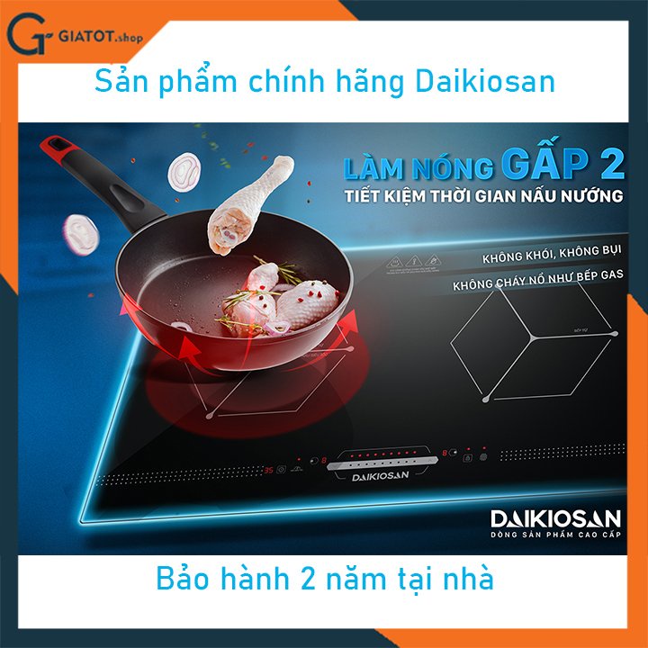 Bếp từ đôi cao cấp Daikiosan DKT-200002 chính hãng