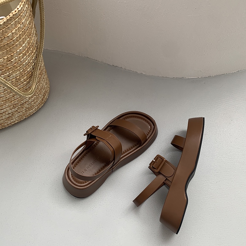 SANDAL ULZZANG QUAI ĐẾ CAO 3 CM PHONG CÁCH HÀN QUỐC 2022 ẢNH THẬT