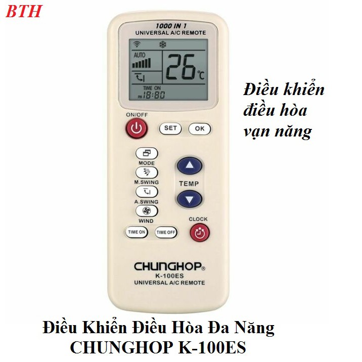 Khiển điều hoà đa năng CHUNGHOP K-100ES