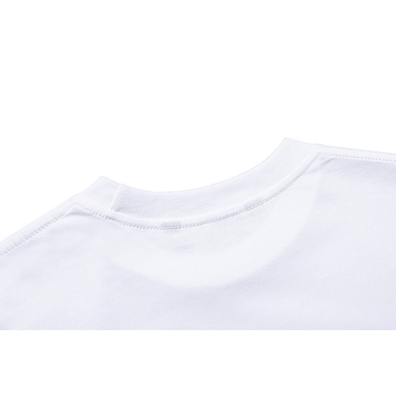 Áo Thun Cotton Tay Ngắn Dáng Rộng Plus Size Họa Tiết Kẻ Sọc Dọc In Chữ Thời Trang Cho Nam Và Nữ