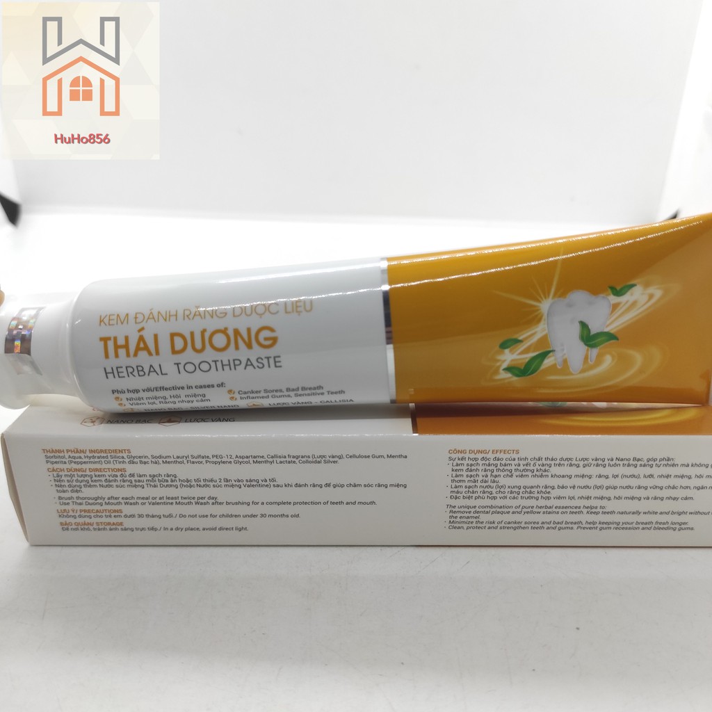Kem Đánh Răng Dược Liệu Thái Dương - Nhiệt Miệng, Hôi Miệng, Viêm Lợi, Răng Nhạy Cảm