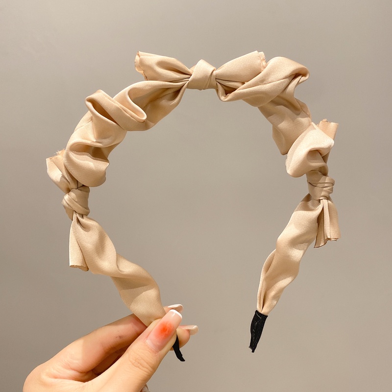 Băng Đô Vải Satin Thắt Nơ Ngọt Ngào Phong Cách Hàn Quốc Mới