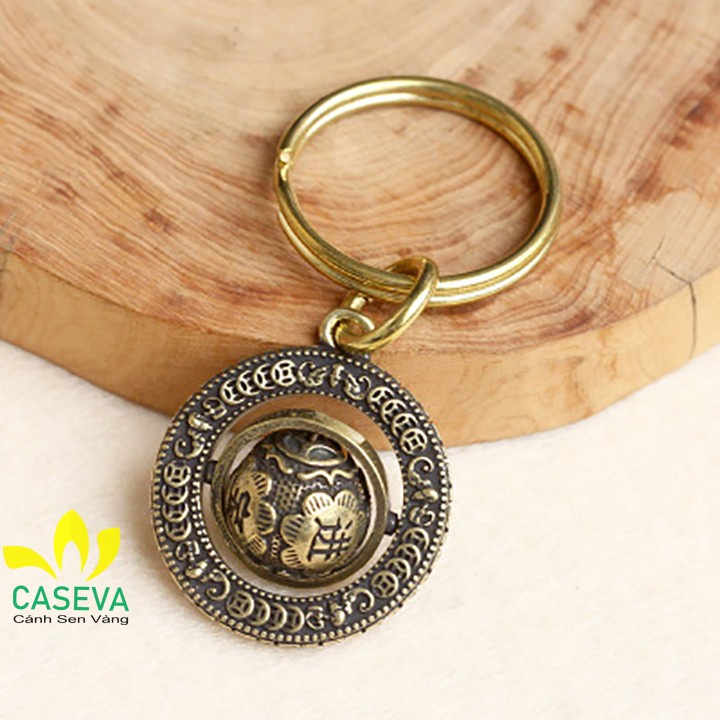 Móc Khóa Đồng Phong Thủy ĐÁO PHÚC LUÂN, Móc Khóa Xe Máy Đồng Thau CASEVA