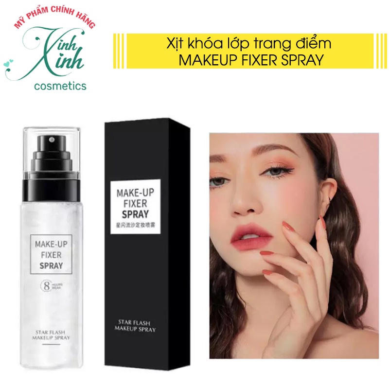 Xịt khóa make up giữ lớp trang điểm, xịt khoáng giữ ẩm khoá chặt lớp trang điểm lâu trôi suốt 24h