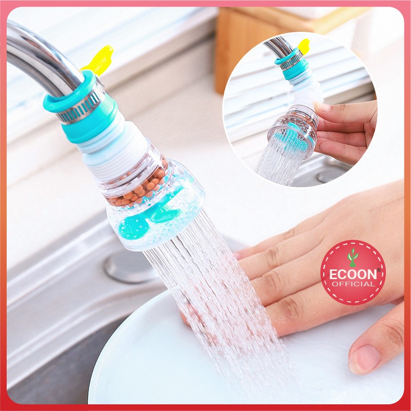 Đầu Vòi Nối Rửa Chén Bát Tăng Áp Xoay 360 Độ, Chống Bắn Tia Nước