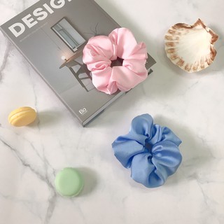 Buộc tóc Scrunchies lụa bóng nhiều màu