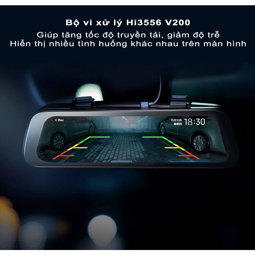 Camera hành trình ô tô 70MAI Rearview Dash Cam Wide D07 1080P