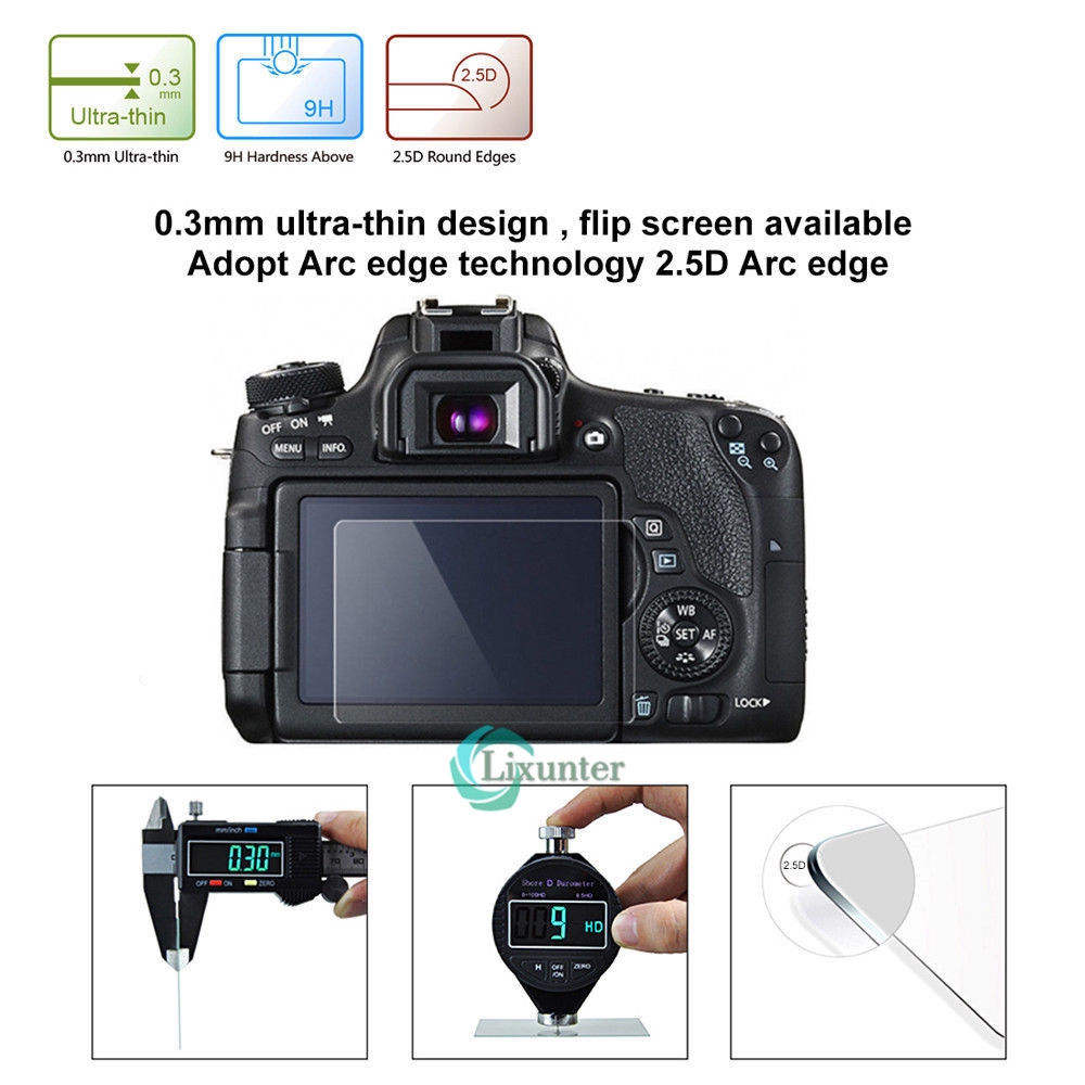 Kính cường lực HD cho Canon Mark 5D2 5D3 5D4 7D2
