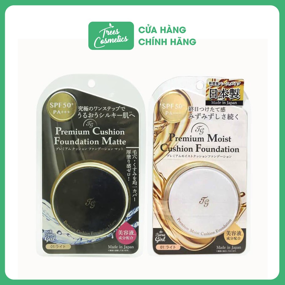 Phấn nước Premium Cushion Foundation Moist/Matte Tiara Girl SPF 50+/ PA+++ - Nhật Bản chính hãng