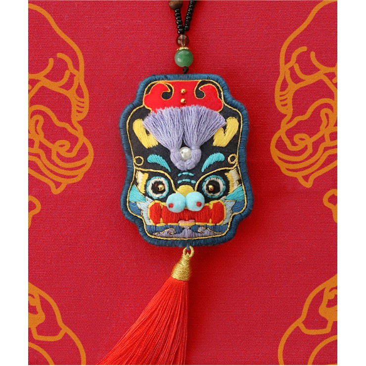 KIT THÊU DIY Tự làm túi thơm trang trí Rồng Sư tử Lân Hươu may mắn Thẻ Cầu Bình An Handmade Omamori - ZEN Handmade