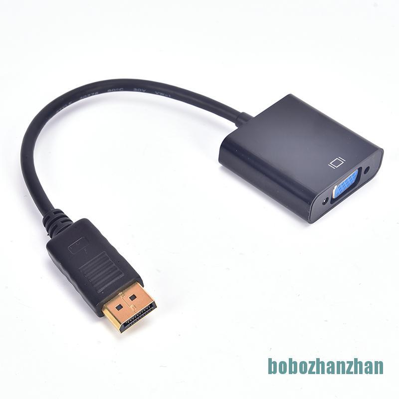 [bobozhanzhan]Displayport DP Male To VGA Female Adapter Display Port Cable Converter Black