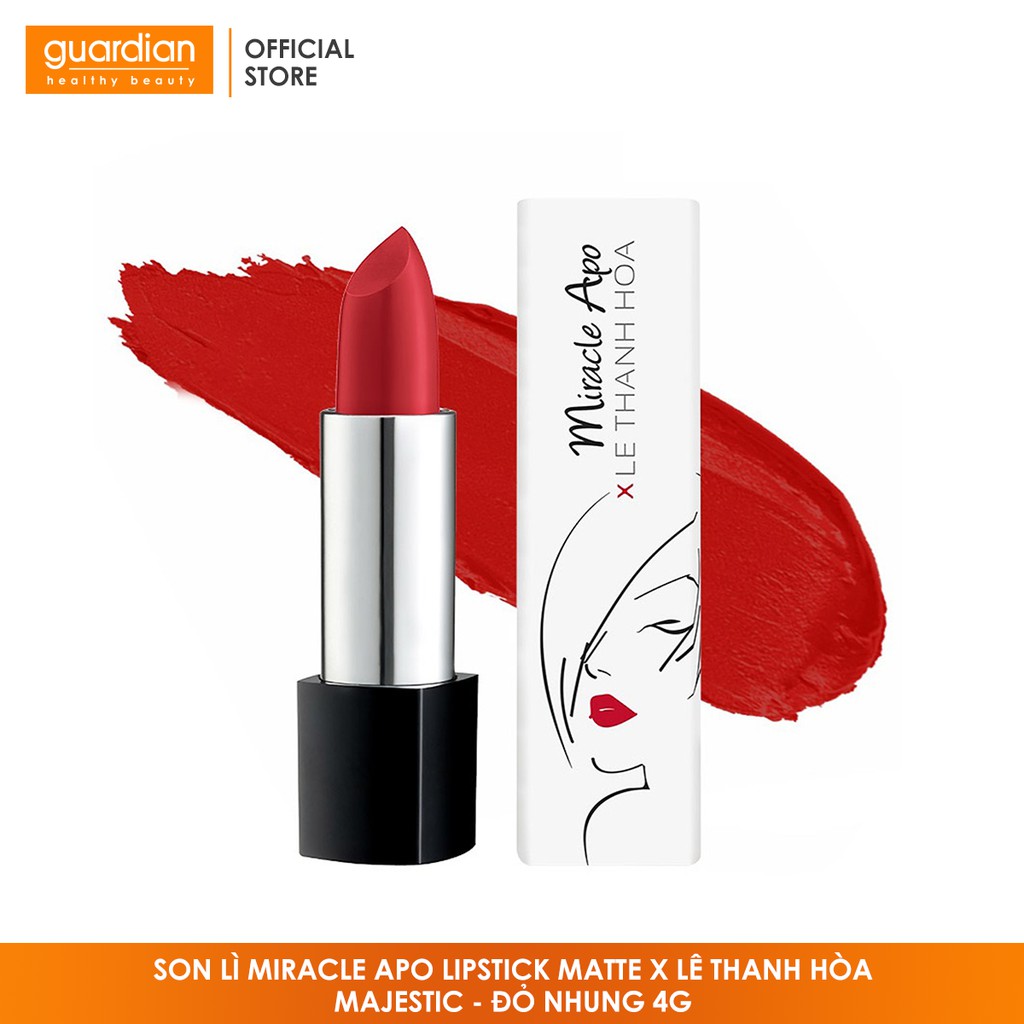 Son lì Miracle Apo Lipstick Matte x Lê Thanh Hòa Majestic - Đỏ nhung 4g