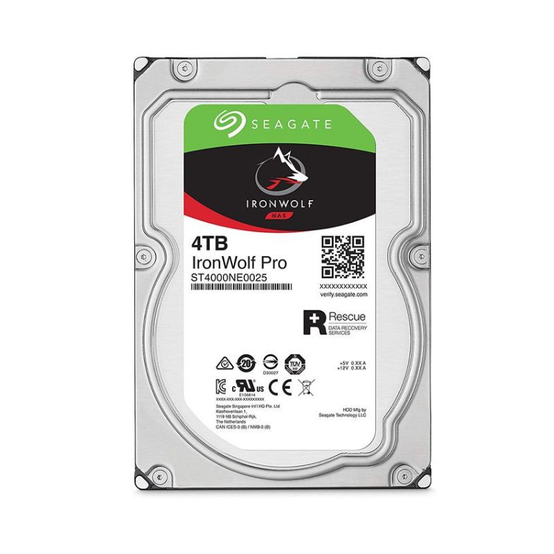 Ổ cứng HDD Seagate Ironwolf Pro 4TB (3.5 inch/SATA3/256MB Cache/7200RPM) Bảo hành chính hãng thủy linh (ST4000NE001)