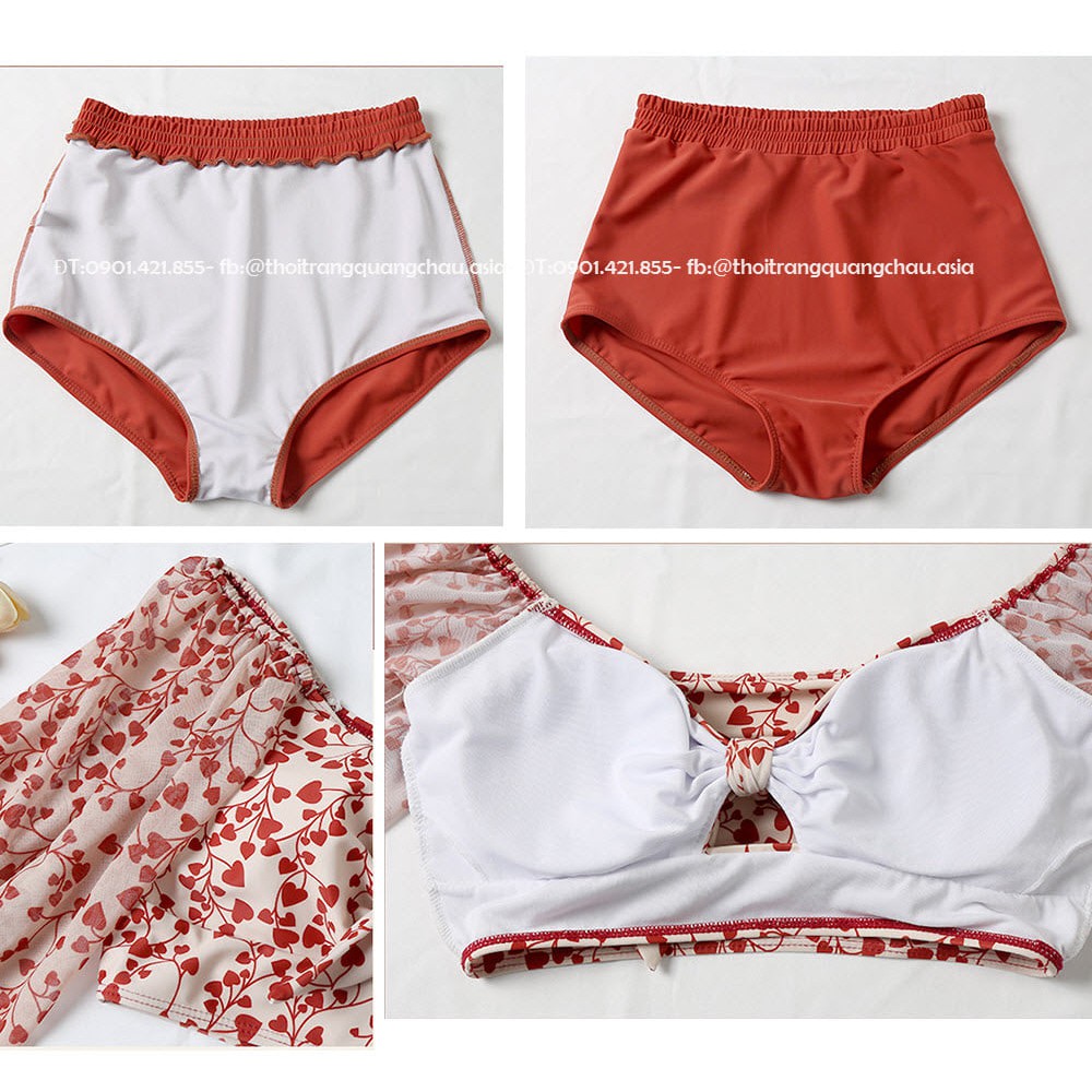 [Hàng Nhập] Bikini 2 mảnh sang trọng tay phồng phong cách Hàn quốc #2007