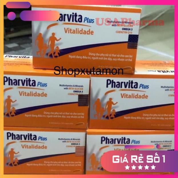Viên uống Pharvita Plus Bổ Sung Vitamin Và Khoáng Chất - Hộp 60 Viên