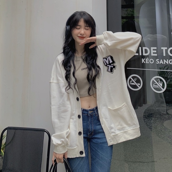Áo Cardigan Logo Thêu Xù Cao Cấp MENTAL® MT CHENILLE PATCHES CARDIGAN
