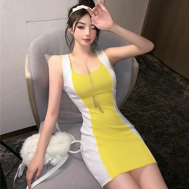 Đầm Ôm Hai Dây Phong Cách Hàn Quốc Quyến Rũ Cho Nữ