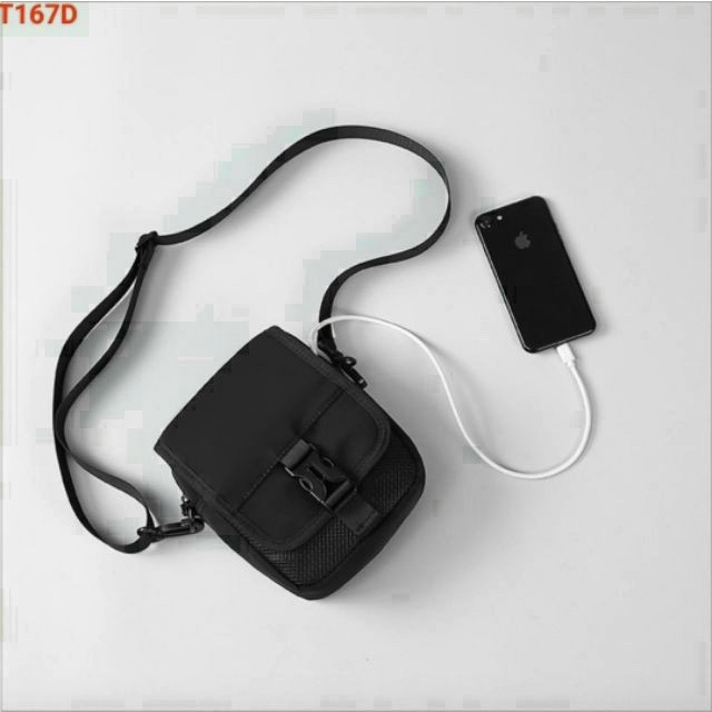 Túi đeo chéo khoá gài nam nữ mini vải canvas nhỏ gọn giá rẻ đẹp dễ thương | BigBuy360 - bigbuy360.vn