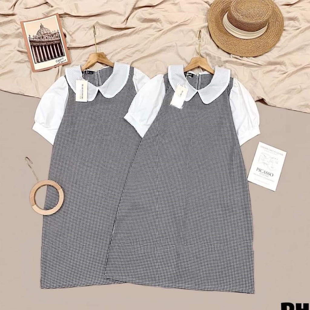Đầm bầu thiết kế ghi cổ sen thời trang công sở MSP160 Mom and Baby