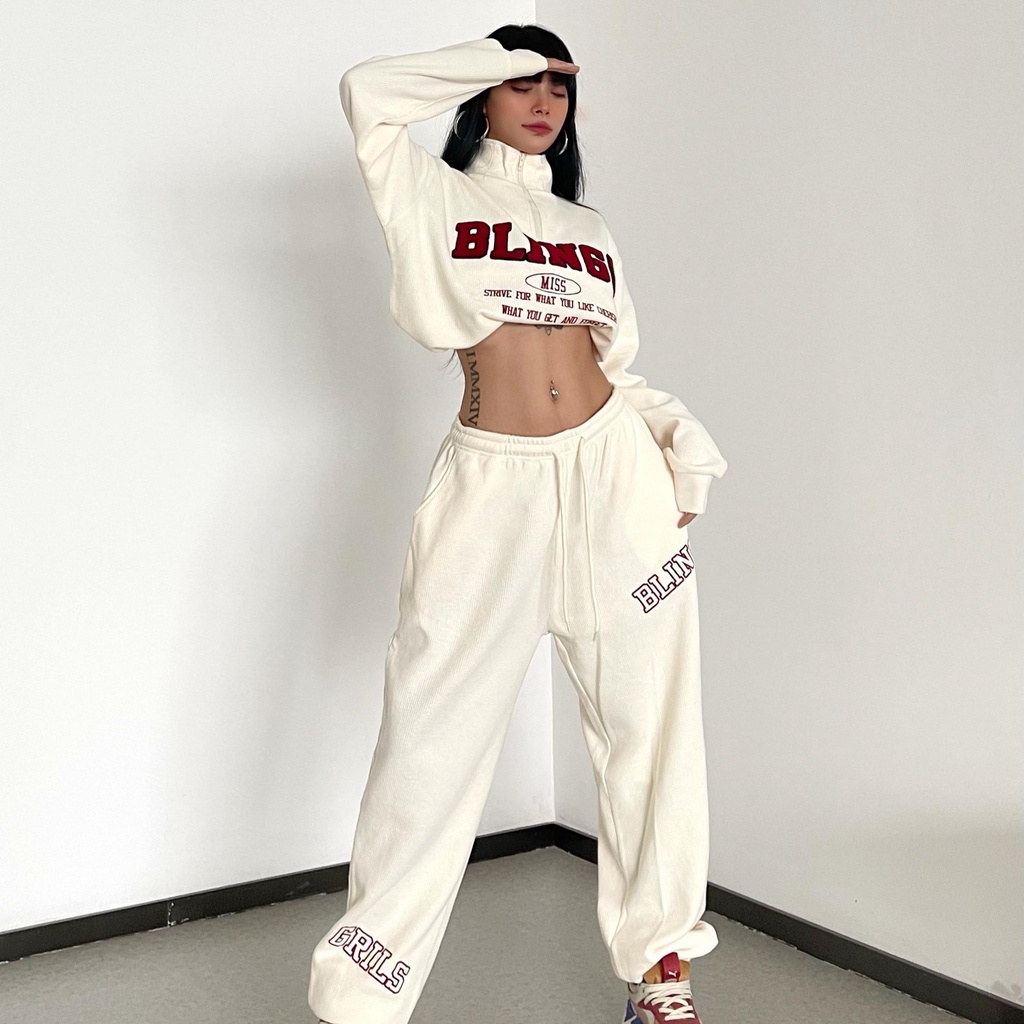 ❧✠Quần dài ống rộng màu đen in chữ thời trang Hip Hop | BigBuy360 - bigbuy360.vn