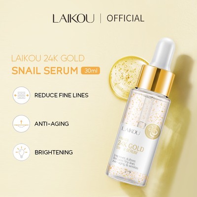 Serum Laikou Vàng 24k Dưỡng Ẩm Làm Sáng Da Chiết Xuất Từ Ốc Sên 30ml