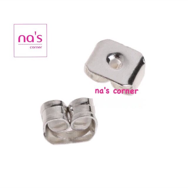 10 chốt khuyên tai mạ bạc (5 đôi)