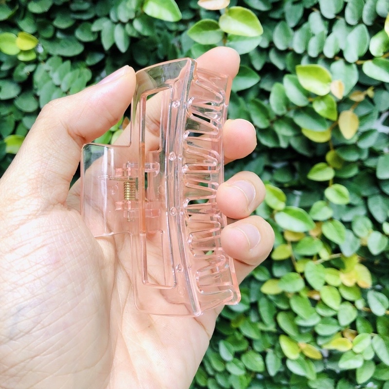 Kẹp nhựa Vuông màu trong siêu xinh giao màu ngẫu nhiên