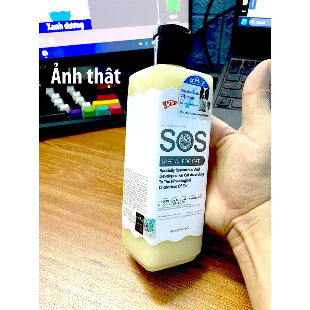 SOS vàng-Sữa Tắm SOS cho chó mèo 530ml loại dành cho mèo