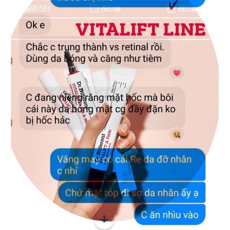 Kem dưỡng da Dr.different Vita A Cream Forte 0,1% (Retinal 0.1%)