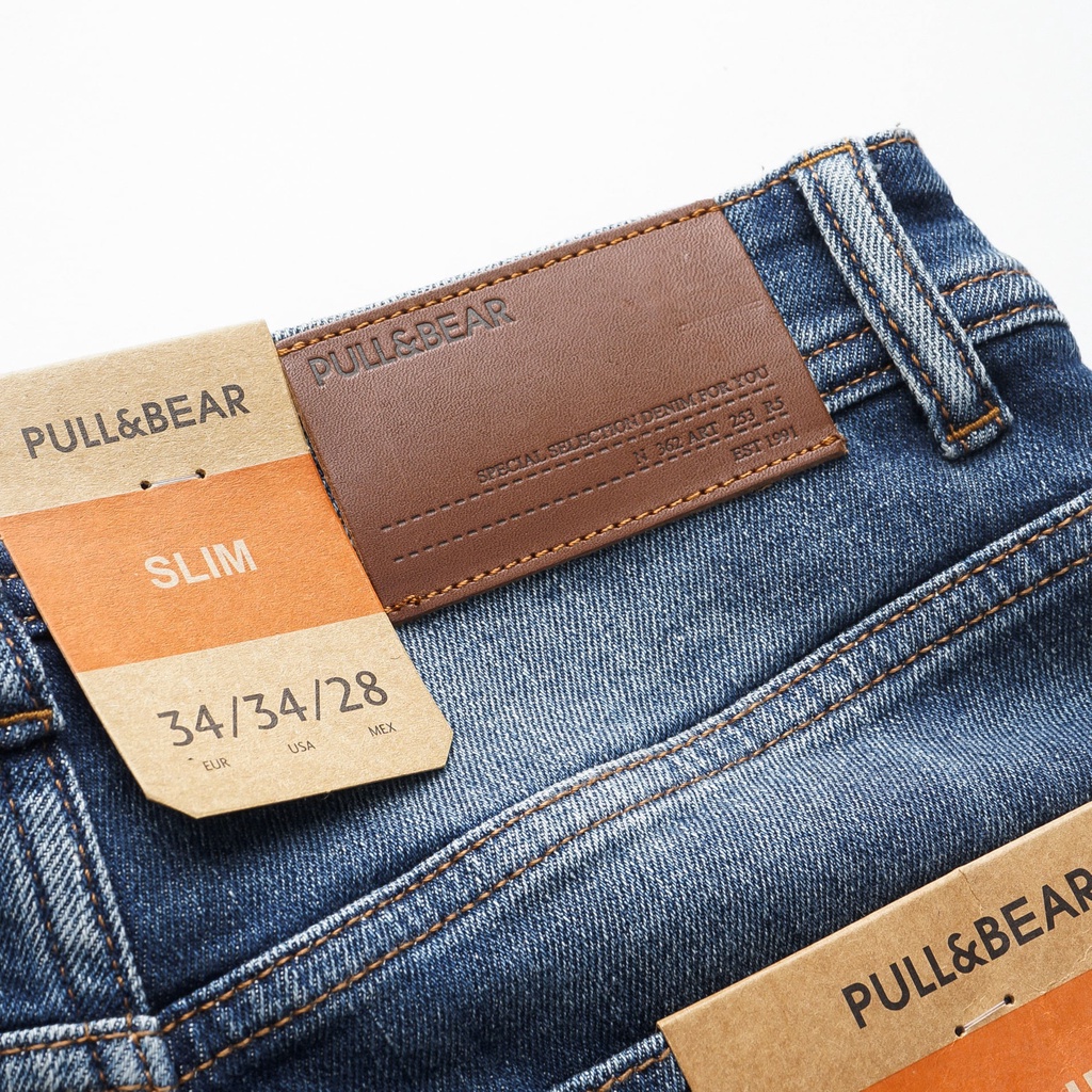 Quần jean dài nam PB Form Slimfit,chất vải co dãn,ống quần 15 - 17cm - JPB558