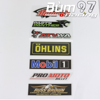 Vỉ tem Motor Go Parts Panther ATCWA ohlins Mobil1 Promoto Phản quang