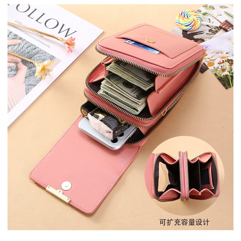 Túi Đựng Điện Thoại Có Mặt Cảm Ứng, Túi Đeo Chéo Nữ Thời Trang Tiện Dụng Hana DKF195