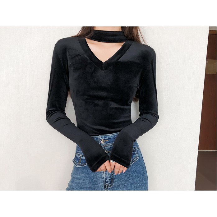 [ORDER] Áo thun dài tay, cổ choker