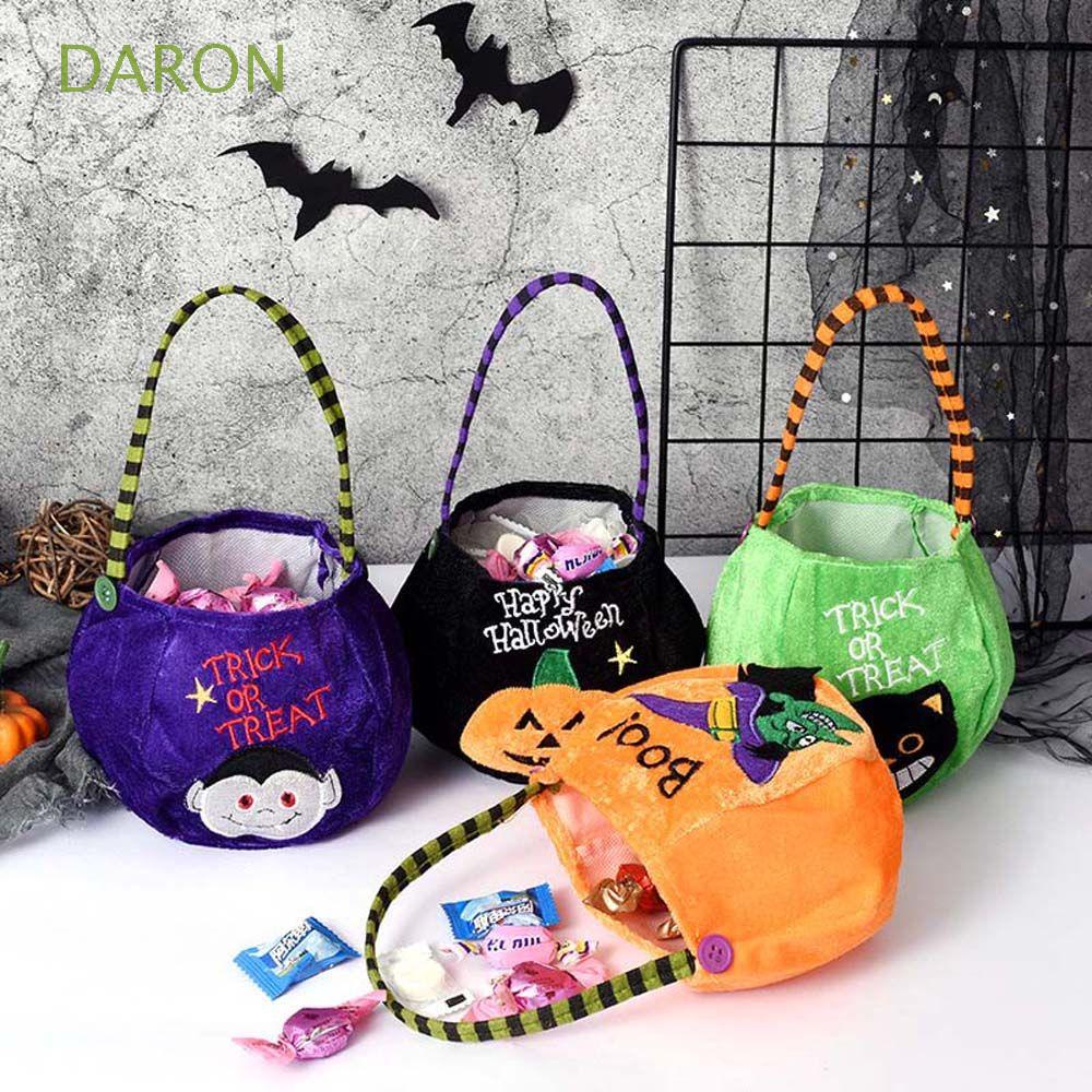 Giỏ đựng kẹo hình bí ngô trang trí Halloween cho trẻ em