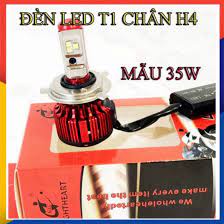 Đèn Pha LED Turbo T1 35w Chân H4 Lắp Xe Máy Sáng Gom , Mạnh