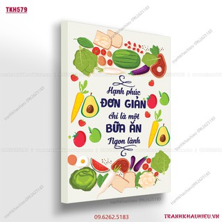Tranh khẩu hiệu''Hạnh phúc đơn giản chỉ là một bữa ăn ngon lành