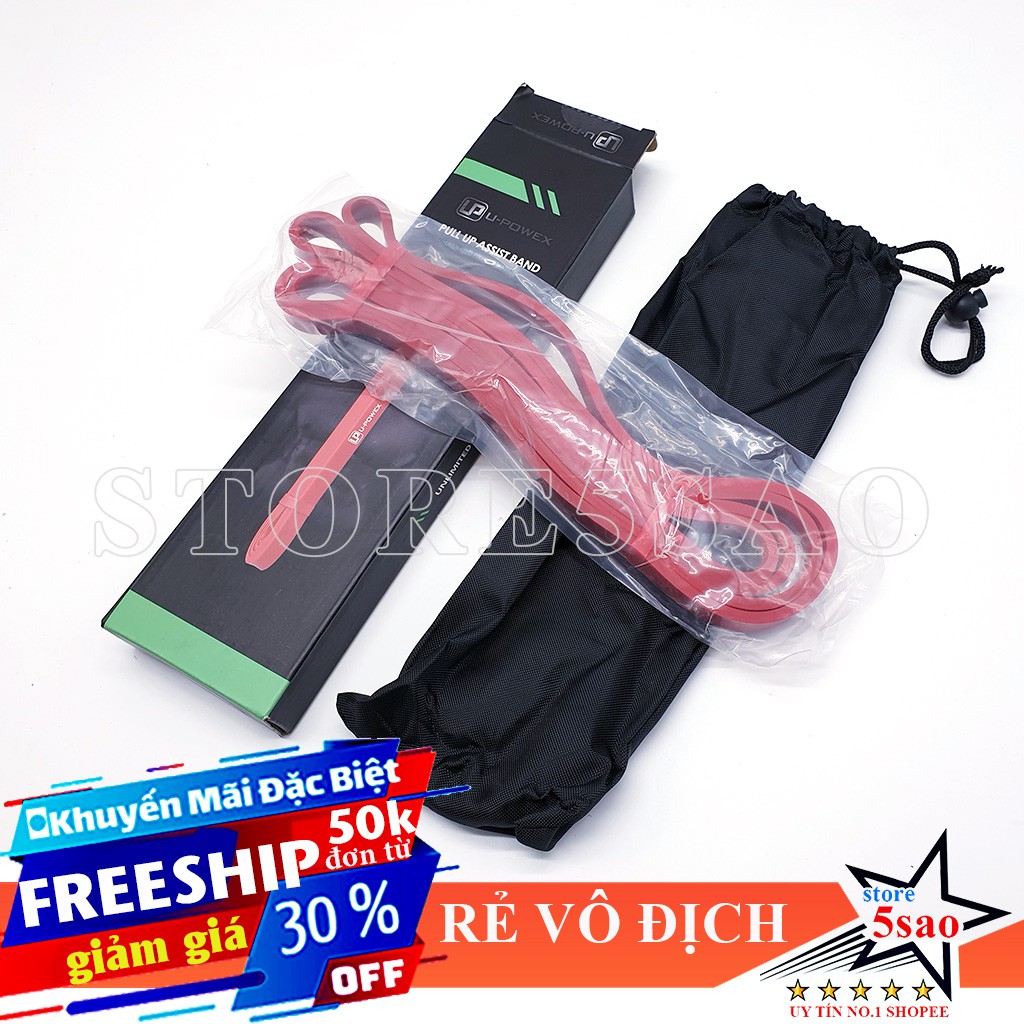 Dây đàn hồi tập gym 15 LB - 35 LB ⚡FREESHIP⚡ hãng U-Powex màu đỏ