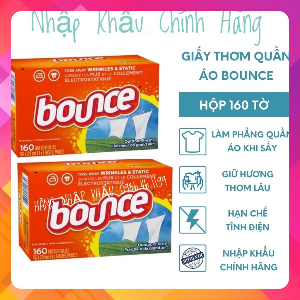 Giấy thơm quần áo Bounce Mỹ 160 tờ Nguyên Hộp - Làm thơm quần áo và loại bỏ mùi ẩm mốc