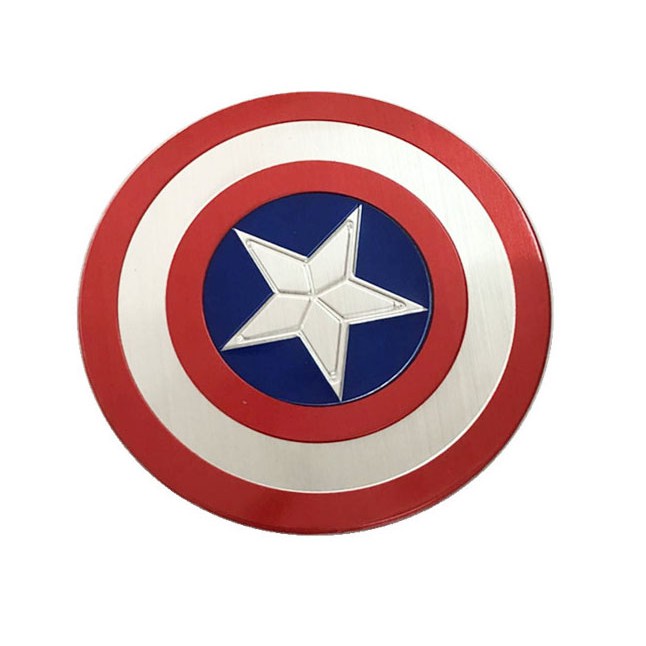 Tem Logo Khiên Captain American Đội Trưởng Mỹ Bằng Kim Loại đường Kính 7.5 Cm Ms-270