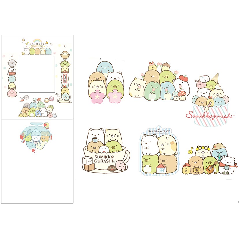 sticker sumikko cắt rời size to SCI9 có bao giấy cute dễ thương bullet journal