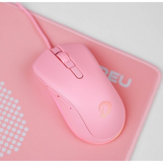 Chuột Dareu EM908 Pink Gaming (LED RGB, BRAVO sensor) Gaming -Mai Hoàng Phân Phối